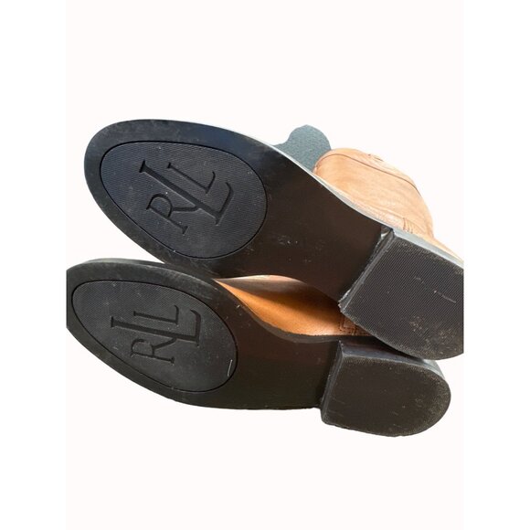 Ralph Lauren Lauren womens brown below knee leather boots shoes 5.5B SKU 6464 - Picture 6 of 13